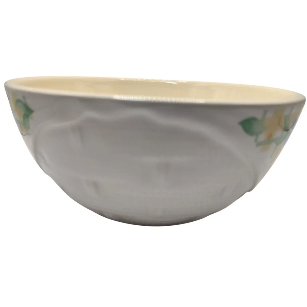 Vintage Pfaltzgraff Serving Bowl Summer Breeze Textured Basket‎ Weave SEE